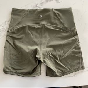 Lululemon Train Times Short 6” in Dark Olive